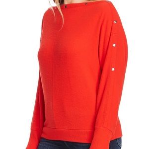 Vince Camuto Snap Trim Sweater